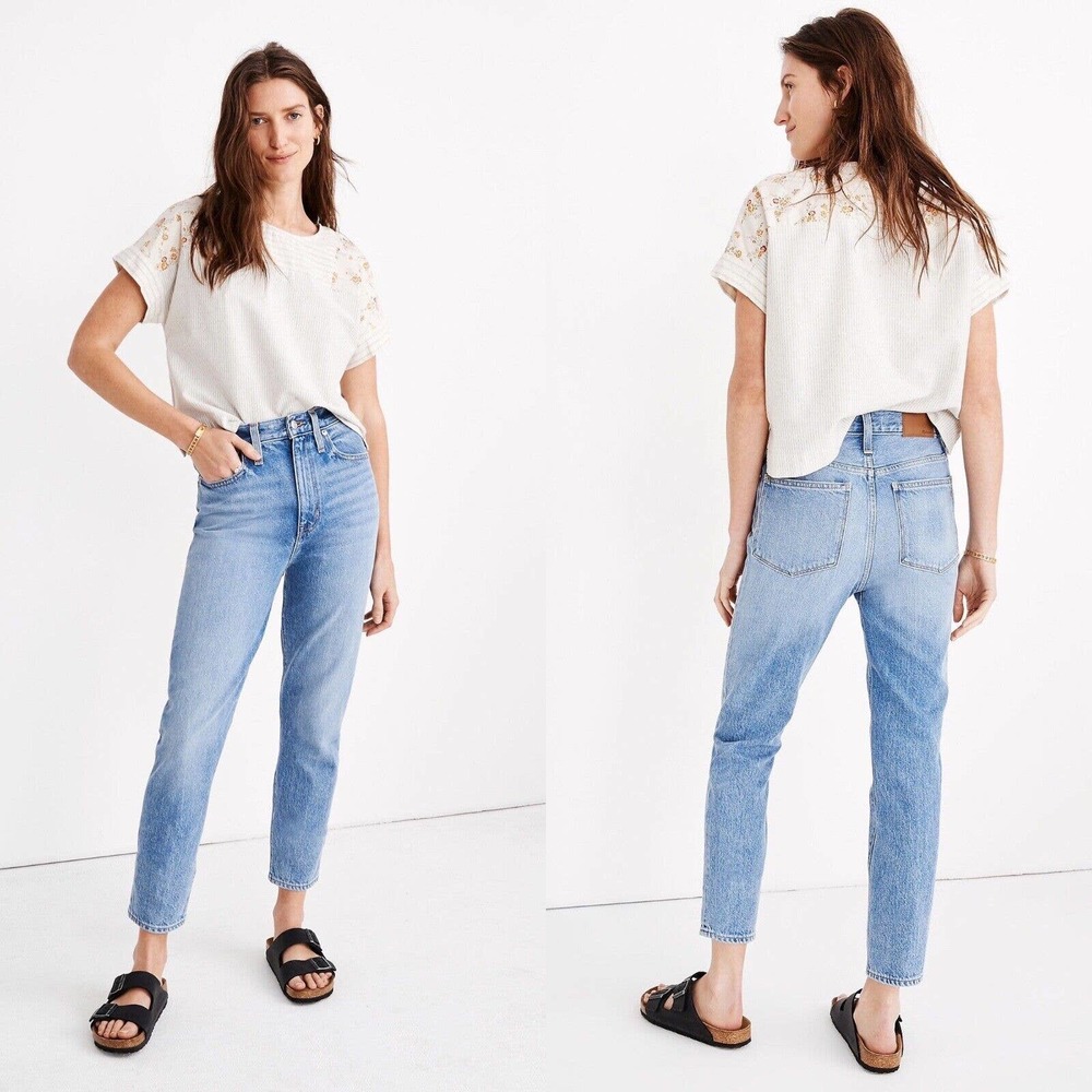 Madewell 28 Waist The MomJean Melva Wash Light Blue ALTERED*